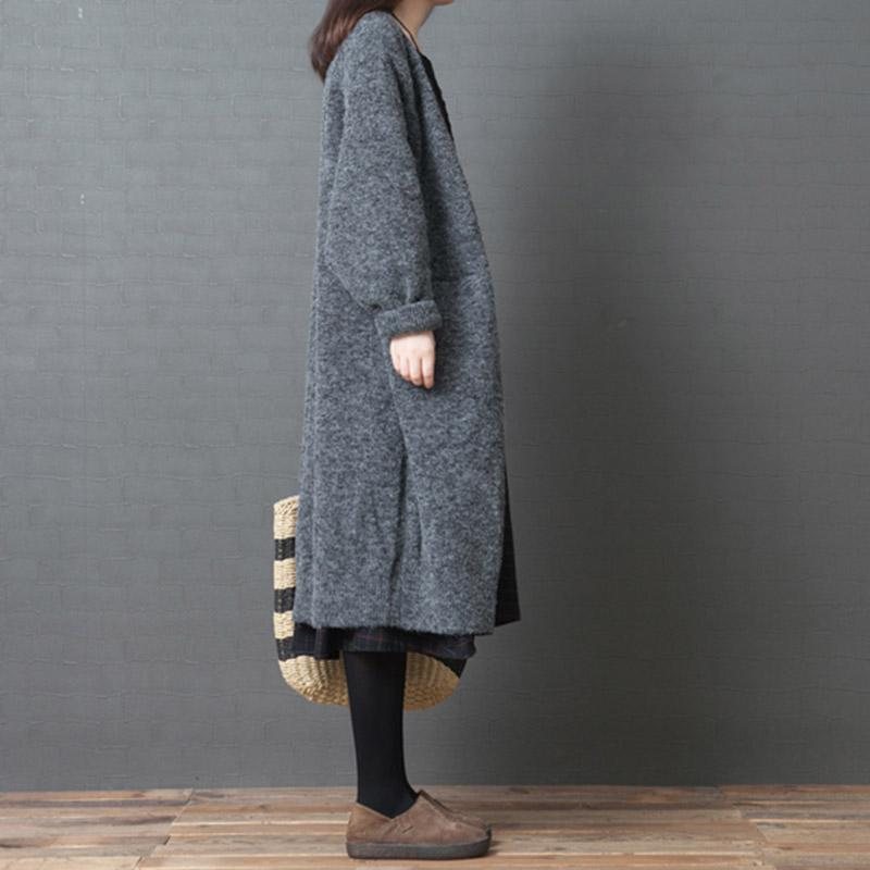 Over Kneet Vinter Loose Knit Genser Cardigan