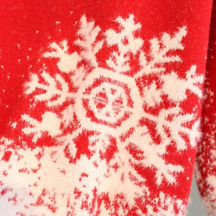 Pullover Snowflake Christmas Strikkegenser