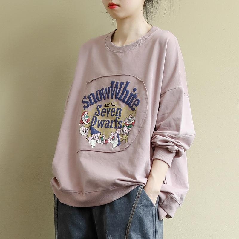 Trykket All-match Casual Sweatshirt