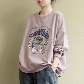 Trykket All-match Casual Sweatshirt