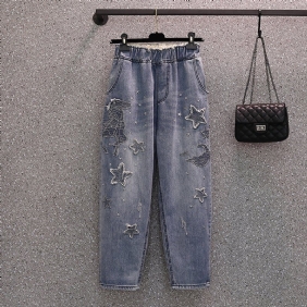 Løse Dame Retro Cotton Harem Jeans