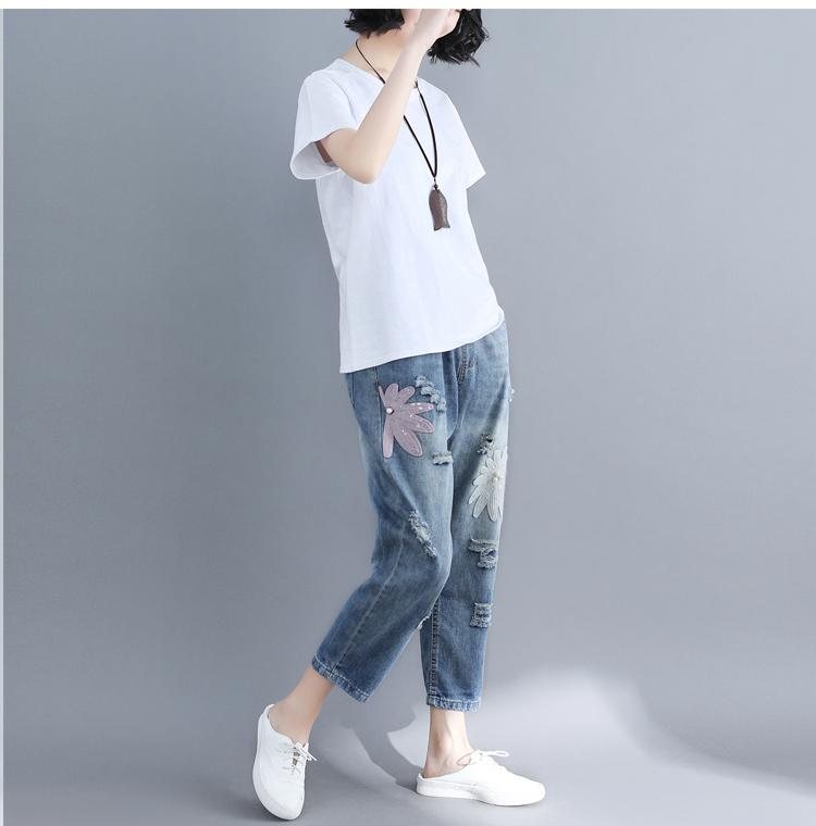 Summer Plus Size Casual Denimbukser