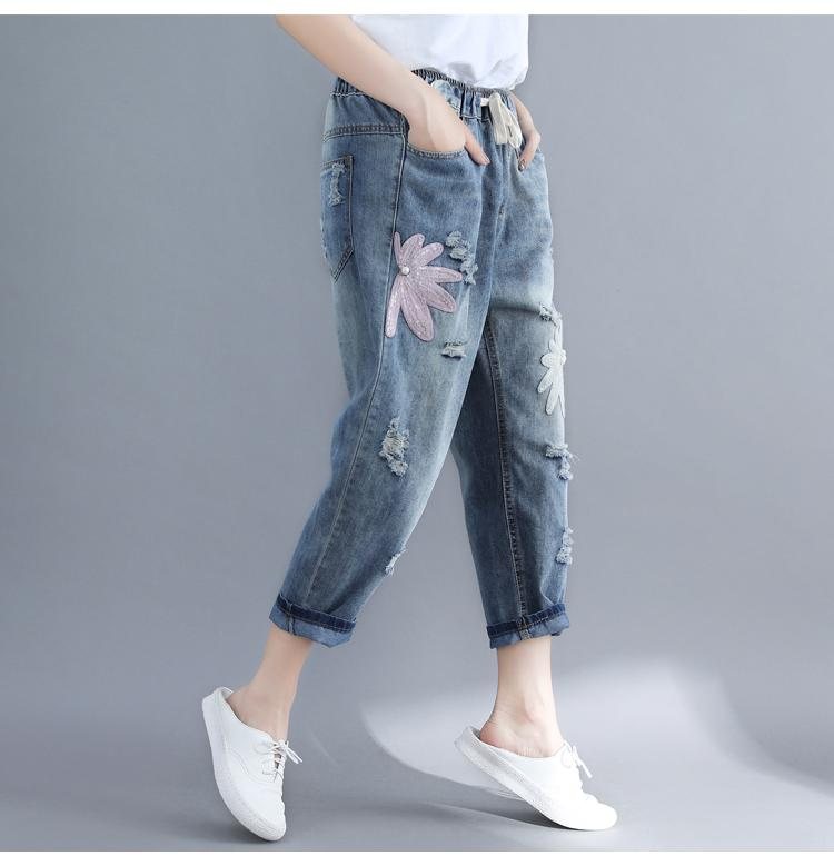 Summer Plus Size Casual Denimbukser