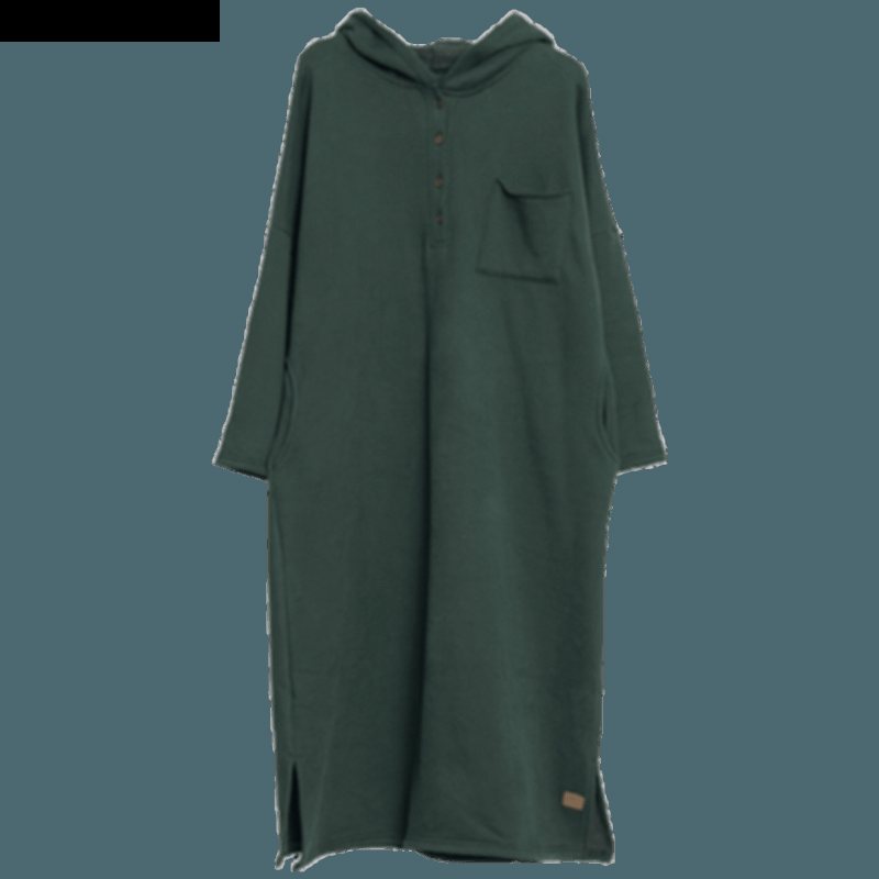 Solid Buttons Front Oversize Casual Hettekjole