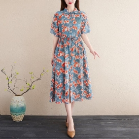 Spring Summer Floral Plus Size Cotton Linkjole