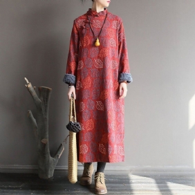 Ståkrage Leaf Printed Fleece Dress