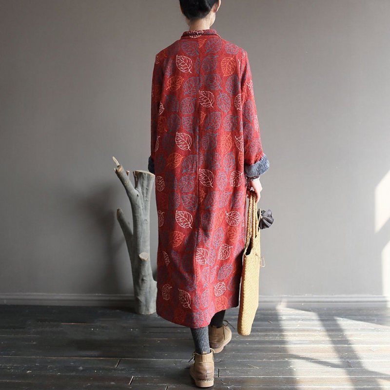 Ståkrage Leaf Printed Fleece Dress