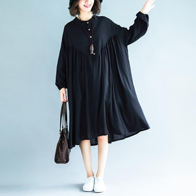 Vintage Lantern Sleeve Loose Dress