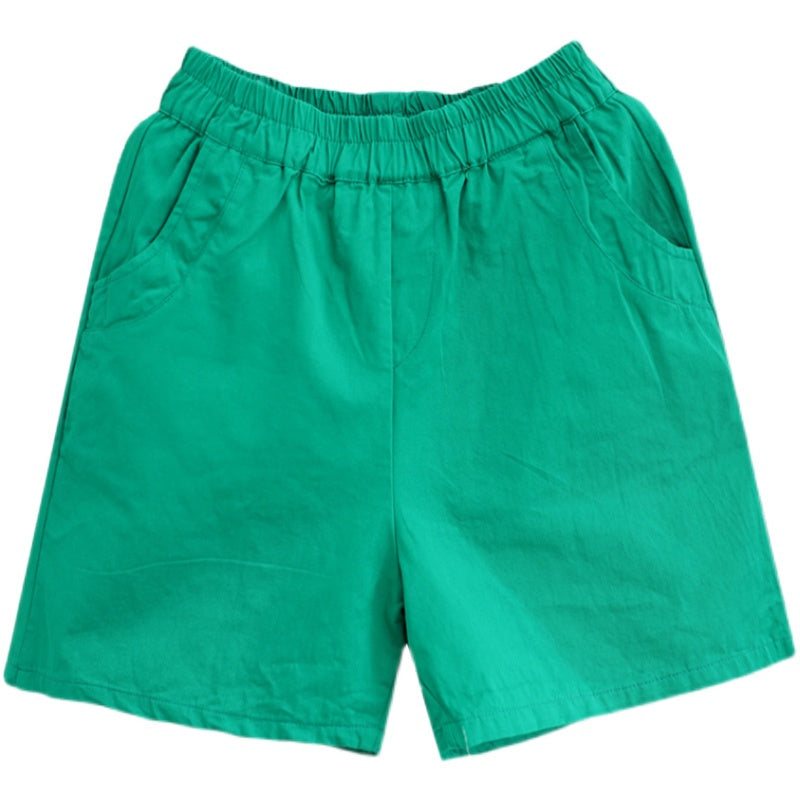 Dame Sommer Løse Solid Cotton Shorts