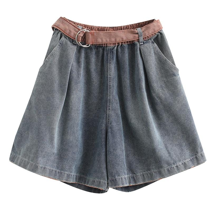 Sommer Løs A-line Bomulls Denimshorts