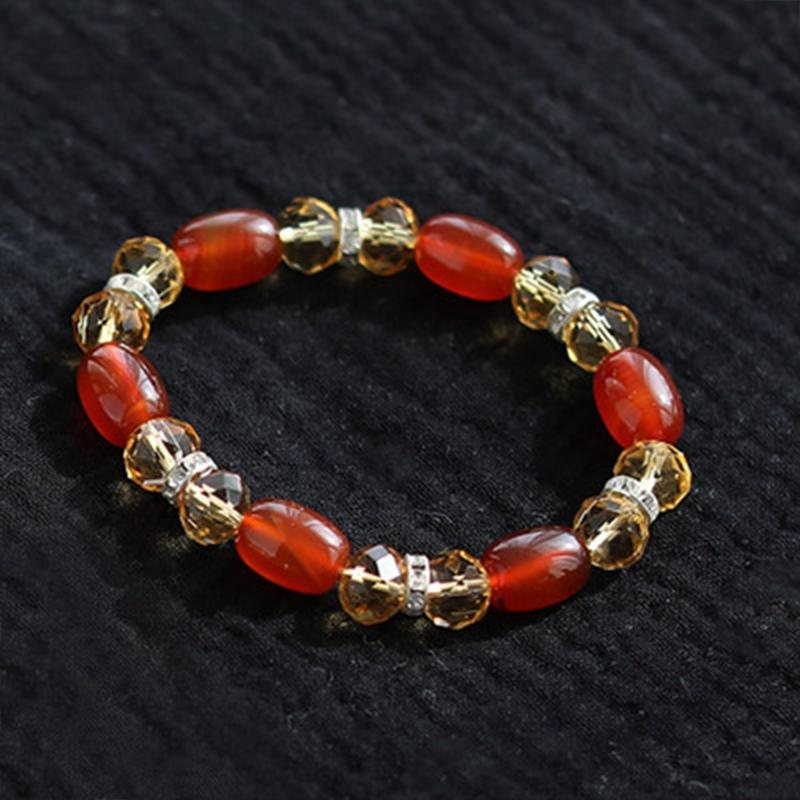 Retro Beaded Håndlaget Crystal Agate Armbånd