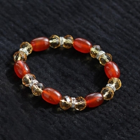 Retro Beaded Håndlaget Crystal Agate Armbånd