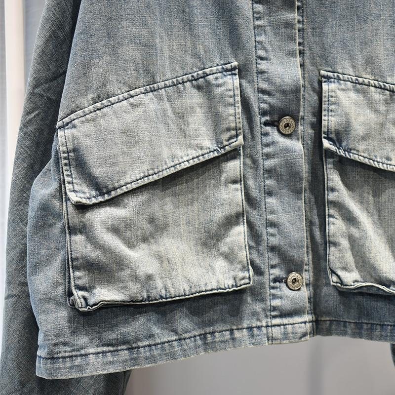 Harajuku Frakk Retro Denim Cardigan Frakk