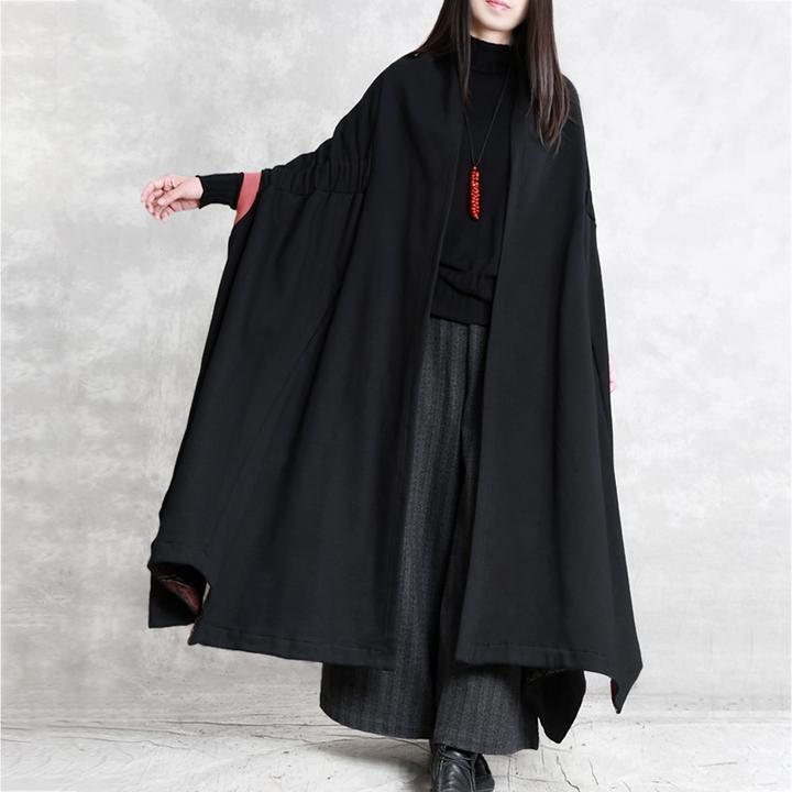 Retro Irregular Løs Årsakskappefrakk Causal Cloak Frakk