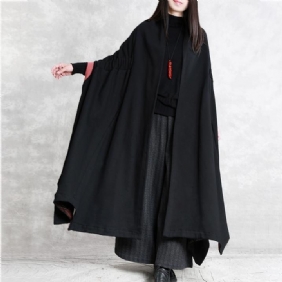 Retro Irregular Løs Årsakskappefrakk Causal Cloak Frakk