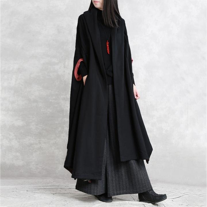 Retro Irregular Løs Årsakskappefrakk Causal Cloak Frakk