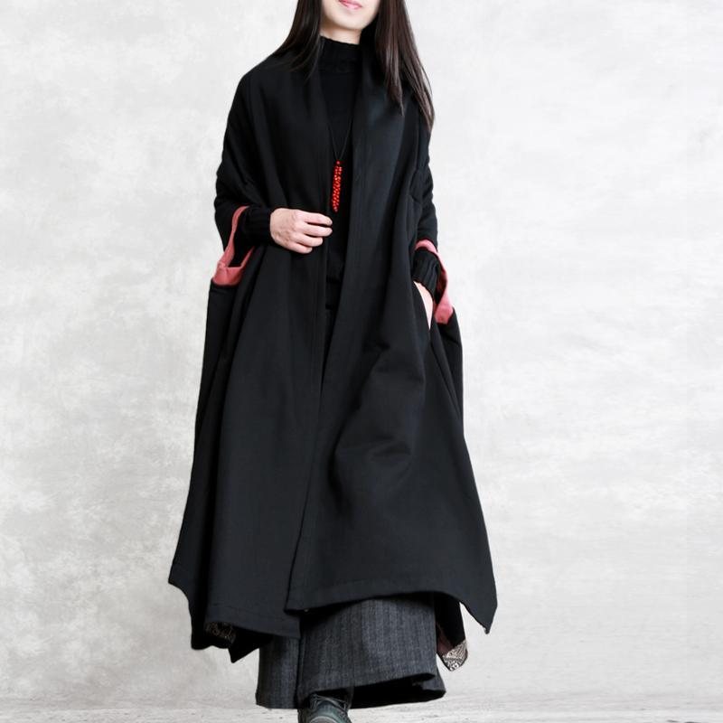 Retro Irregular Løs Årsakskappefrakk Causal Cloak Frakk