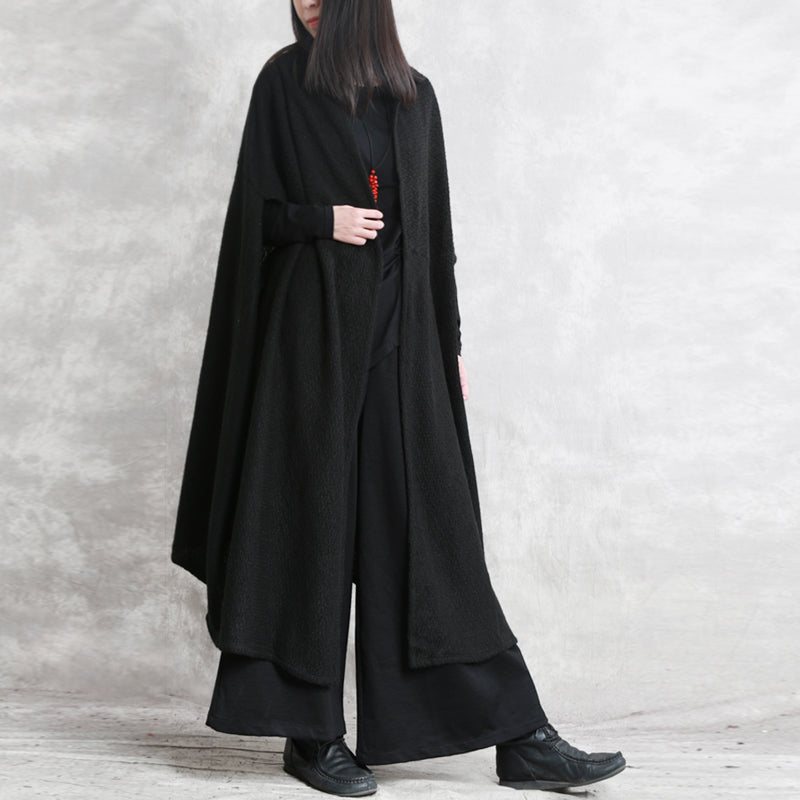 Retro Irregular Løs Årsakskappefrakk Causal Cloak Frakk