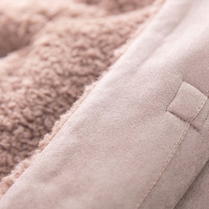 Teddy Bear Faux Cashmere Bottons Frakk