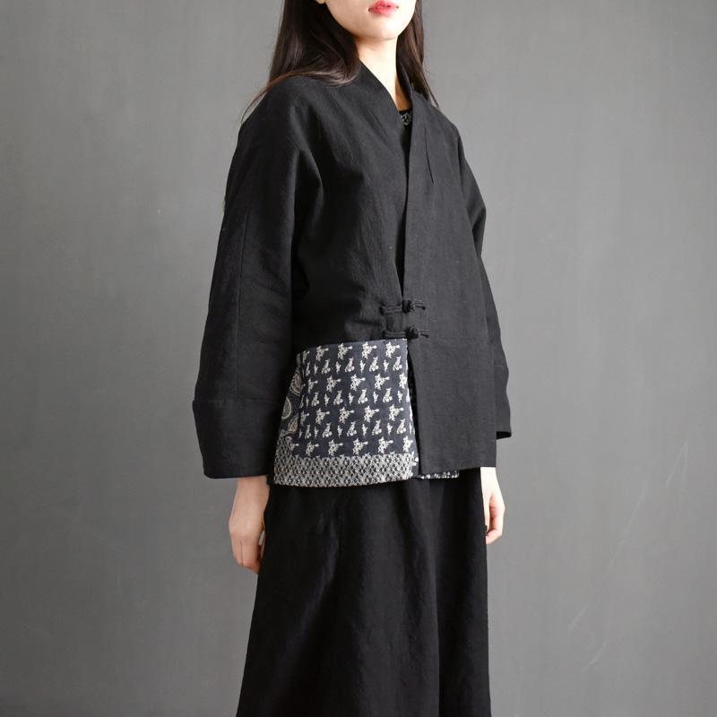 Vintage Black Spenne Quilted Frakk