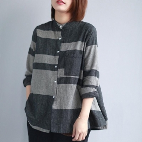 Casual Garnfarget Lin Stripe Shirt