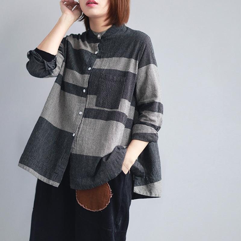 Casual Garnfarget Lin Stripe Shirt