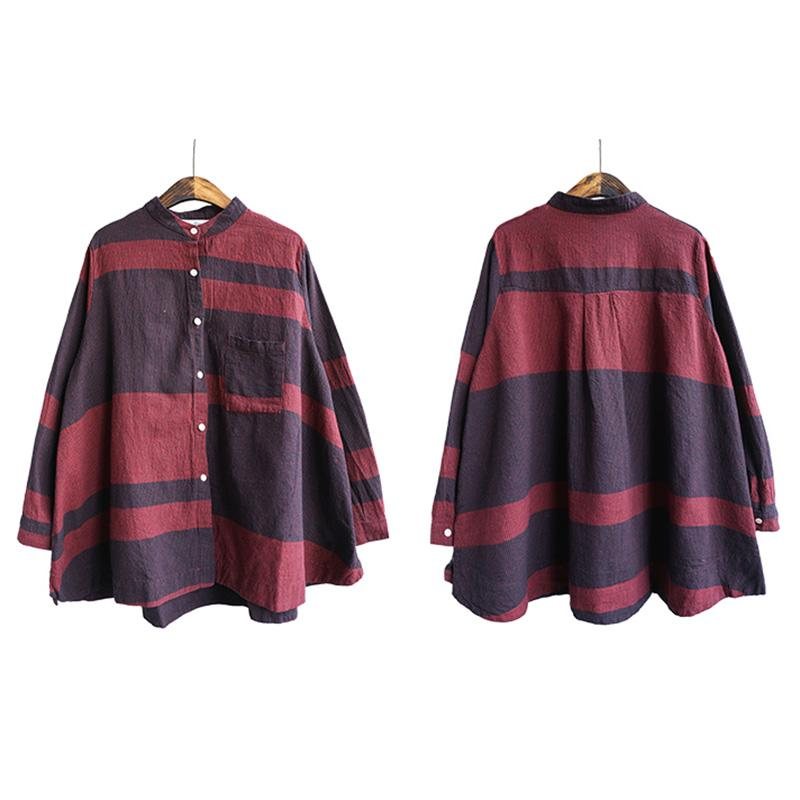 Casual Garnfarget Lin Stripe Shirt