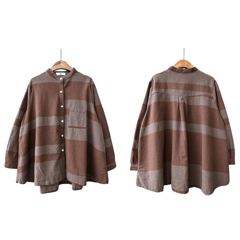 Casual Garnfarget Lin Stripe Shirt