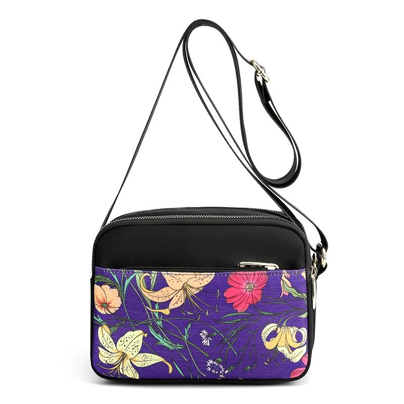 Casual Retro Floral Print Canvas Mini Bag