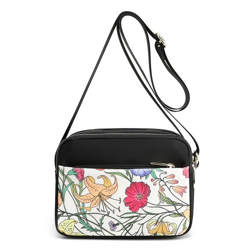 Casual Retro Floral Print Canvas Mini Bag