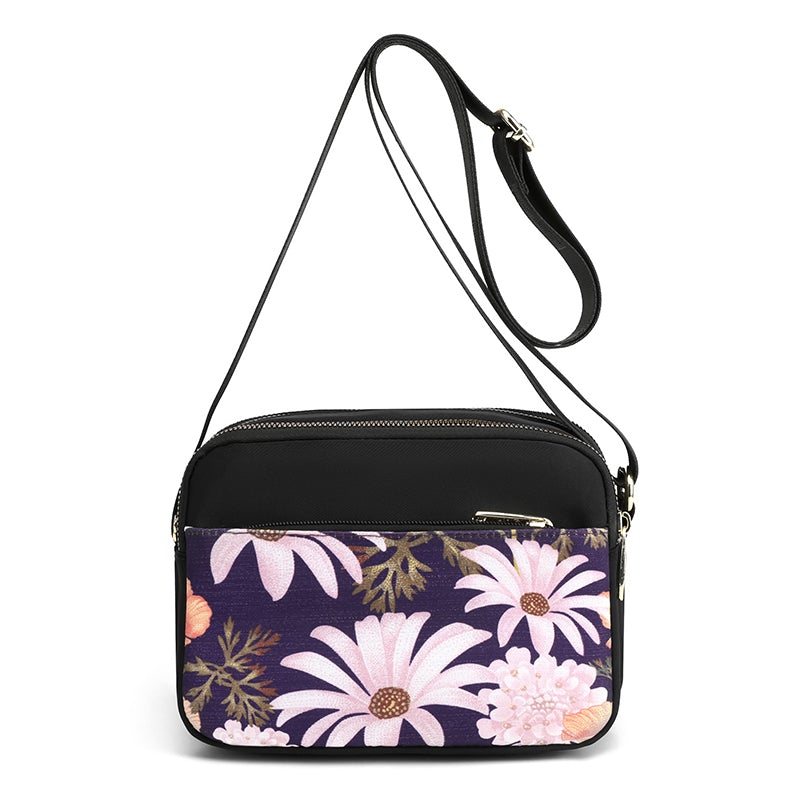 Casual Retro Floral Print Canvas Mini Bag