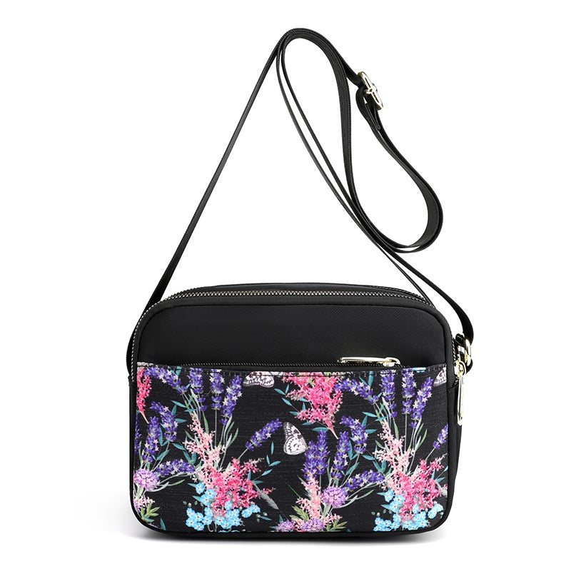 Casual Retro Floral Print Canvas Mini Bag