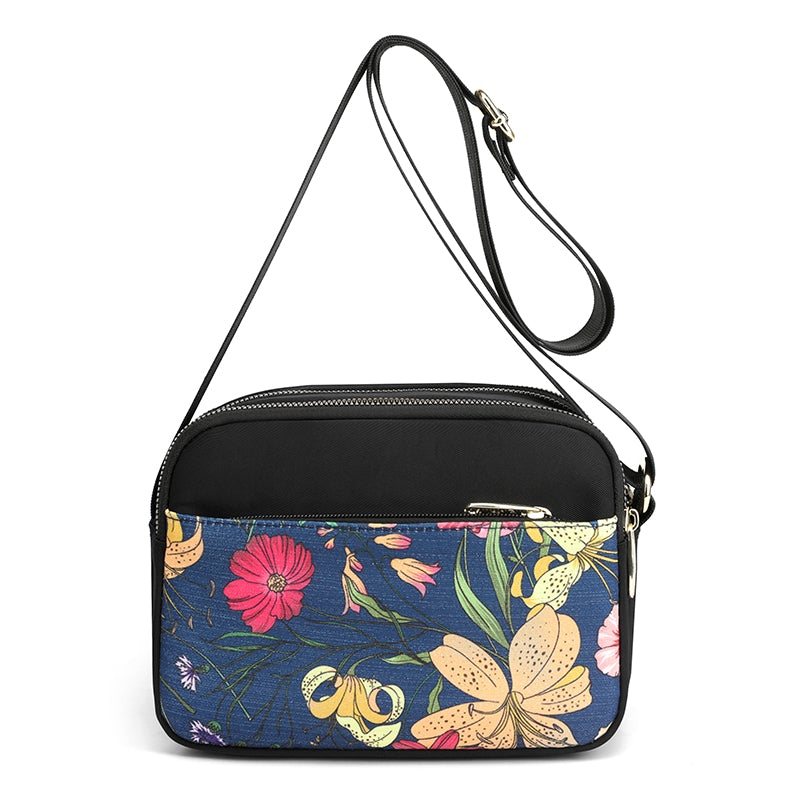 Casual Retro Floral Print Canvas Mini Bag