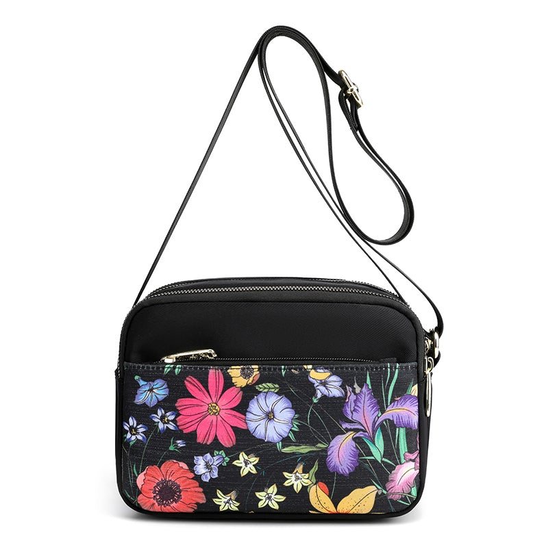 Casual Retro Floral Print Canvas Mini Bag