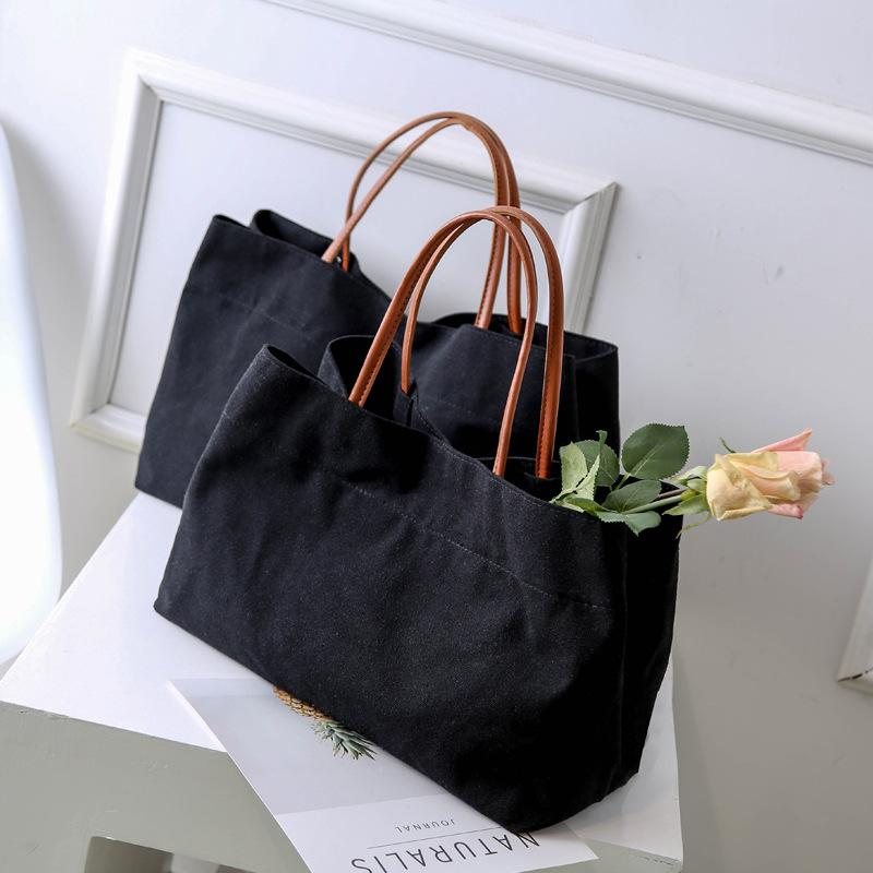 Lerret Stor Kapasitet Shopping Bag Tote Bag