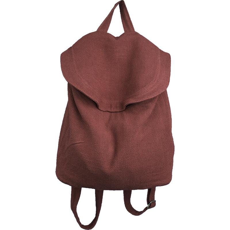 Litterær Retro Casual Ryggsekk Sen Cotton Canvas Bag