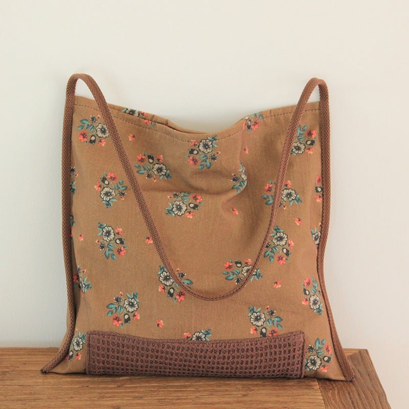 Retro Etnisk Floral Canvas Skulderveske