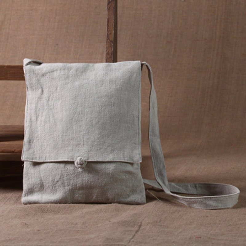 Retro Solid Simple Crossbody Bag Skulderveske Med Knop Knot