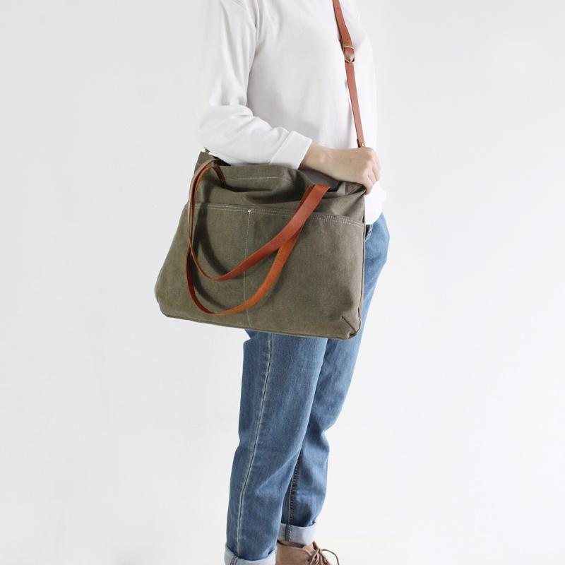 Vintage Canvas Bag Causal Handbag