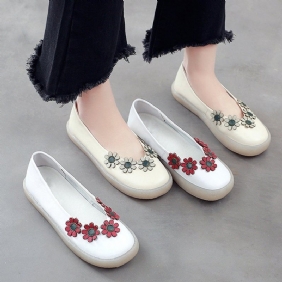 Dame Flat Floral Plus Størrelse 34-43 Slip On Casual Sko