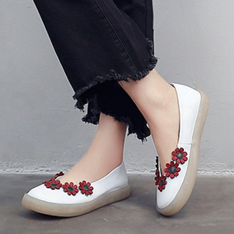 Dame Flat Floral Plus Størrelse 34-43 Slip On Casual Sko