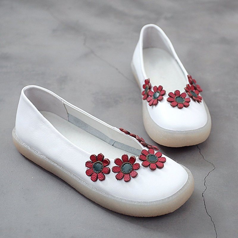 Dame Flat Floral Plus Størrelse 34-43 Slip On Casual Sko