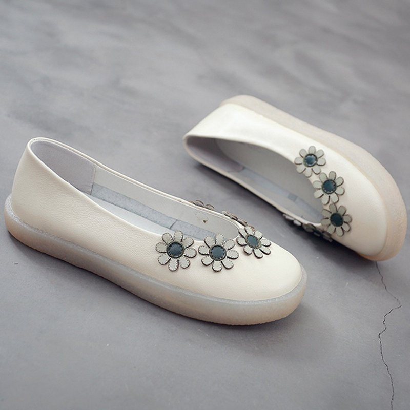 Dame Flat Floral Plus Størrelse 34-43 Slip On Casual Sko