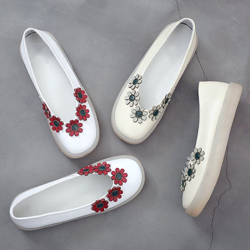 Dame Flat Floral Plus Størrelse 34-43 Slip On Casual Sko