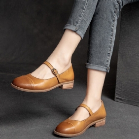 Dame Retro Casual Loafers I Solid Skinn