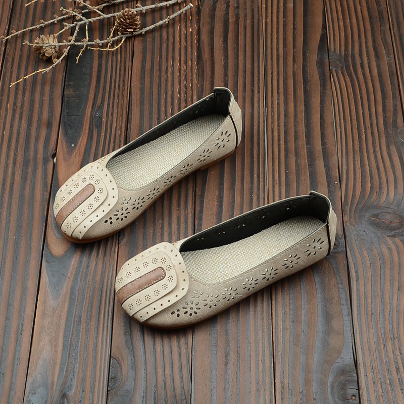 Dame Sommer Retro Casual Hollow Out Loafers