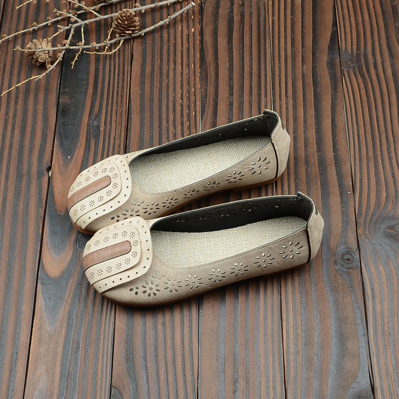 Dame Sommer Retro Casual Hollow Out Loafers