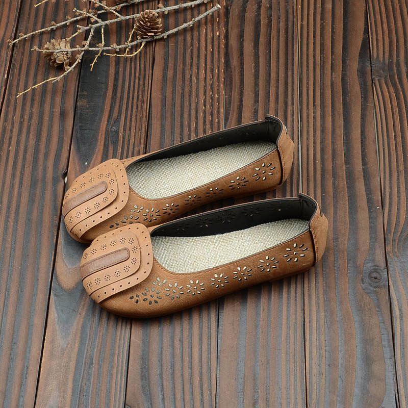 Dame Sommer Retro Casual Hollow Out Loafers