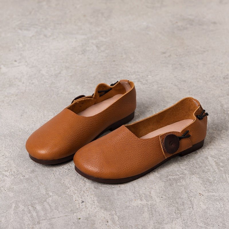 Dame Spring Retro Myk Leather Casual Loafers