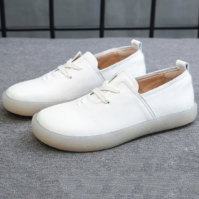 Flate Snøresko For Kvinner I Pluss Størrelse 34-43 Slip On Casual Sko